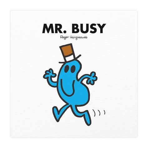 Personalised Mr. Busy White Framed Print – Shop.MrMen.com