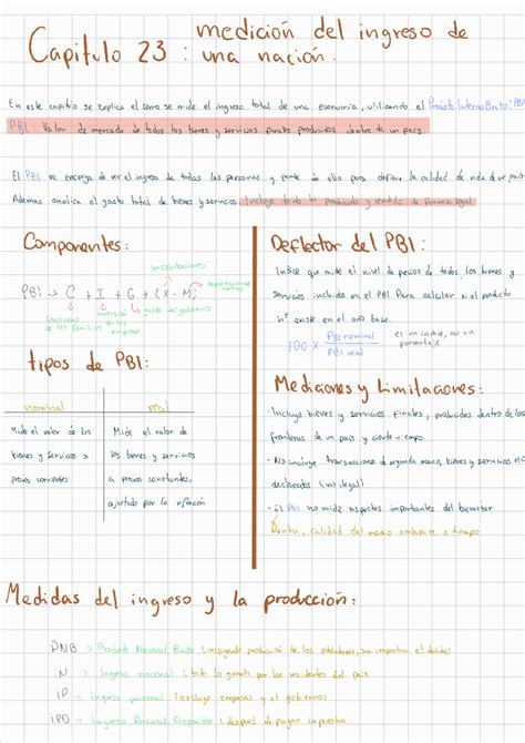 Cap Mankiw Resumen Capitula Una Nacion Medicion Del Ingreso