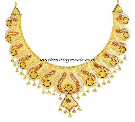 Latest K Gold Necklace From Kerala Jewellers South India Jewels