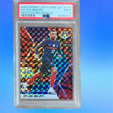 Mosaic Kylian Mbappe Red Reactive Psa Mint