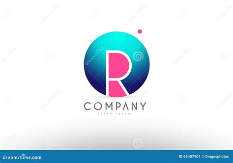 R Alphabet 3d Sphere Letter Blue Pink Logo Icon Design Stock Vector Illustration Of Creative