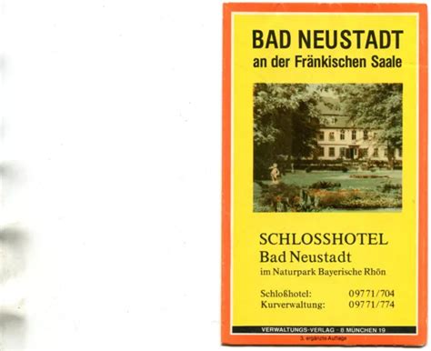 DÉPLIANT TOURISTIQUE GUIDE avec Pub sur BAD NEUSTADT AN DER SAALE en