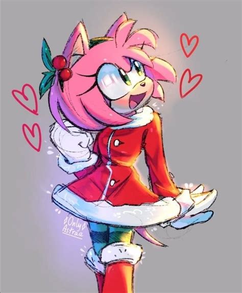 Amy Rose Pretty Christmas Christmas Girl Shadow The Hedgehog Sonic