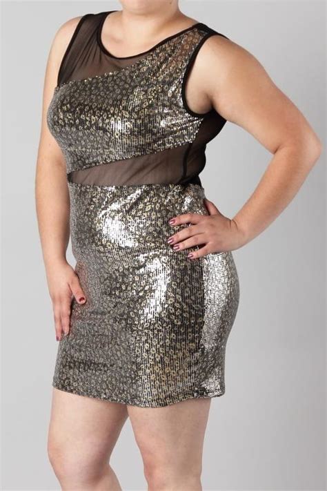 Plus Size Sequin Mesh Mini Dress 1x 2x 3x Ebay