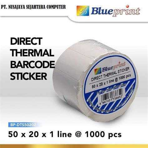 Jual Direct Thermal Sticker Label Stiker Blueprint X X Line Isi