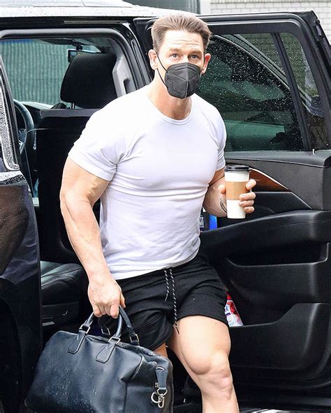 John Cena Shows Off Muscles In T Shirt While Going To Training Session