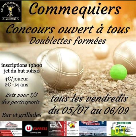 Concours De P Tanque Ouvert Tous Commequiers Juillet