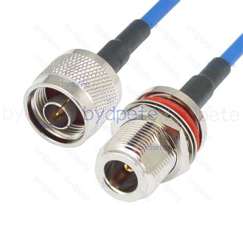 N Type Male Plug To N Female Bulkhead Waterproof RG402 RG141 Semi