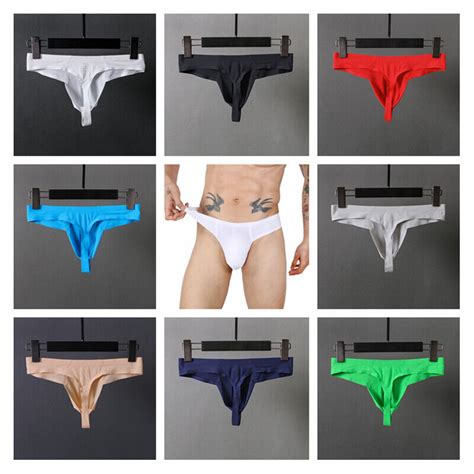 Nahtlose Herren G String Tanga Sexy H Schen Eis Seide Durchscheinend Ebay