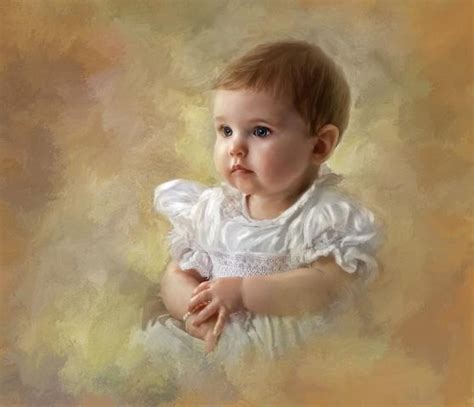 Superbe Portrait Enfants En Peinture Page