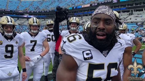 Pregame Huddle New Orleans Saints At Carolina Panthers