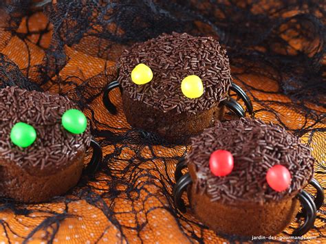 Halloween Muffins araignées Jardin des gourmands