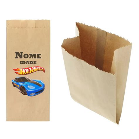 Saquinho De Kraft X Cm Tema Hot Wheels Elo