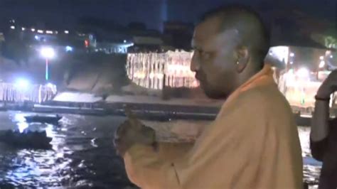 Dev Diwali 2022 Up Cm Yogi Adityanath Inspects Namo Ghat In Varanasi Ahead Dev Deepawali Watch