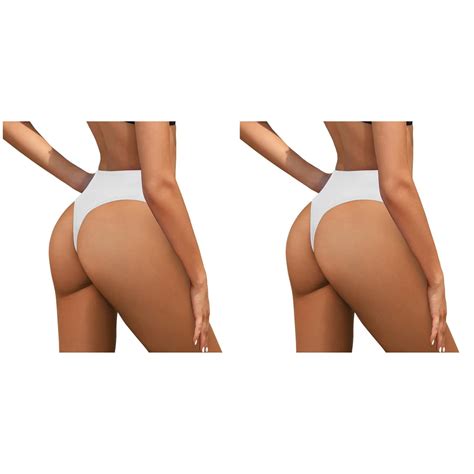 2 Pack Rinsvye Women Plus Size High Bathing Suit Shorts Waist Bikini Bottoms Swim Briefs Beach