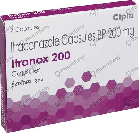 Itraconazole Mg Itranox Mg Capsules Cipla Ltd Off