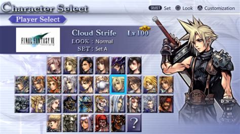 Dissidia 012 Duodecim Final Fantasy All Characters PSP YouTube