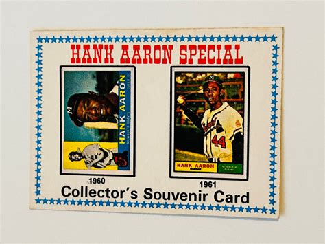 Hank Aaron Special 4 Rare Opc High Grade Baseball Card 1974 Fastball