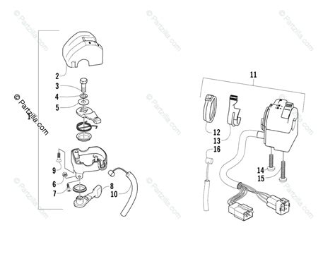 Arctic Cat Atv Oem Parts Diagram For Throttle Case And Control