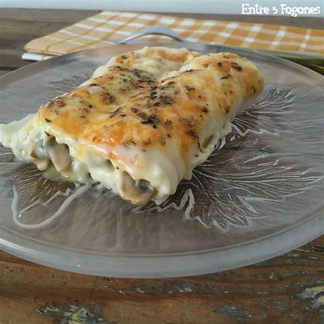 Canelones de Pollo en Escabeche Casero y Champiñones entre3fogones