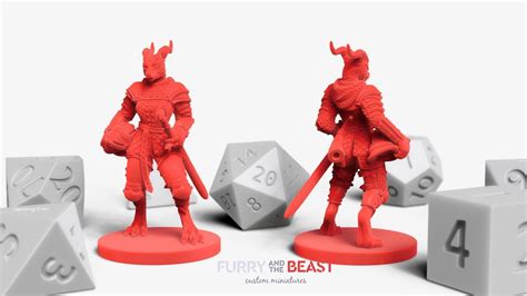 Dungeons and Dragons custom miniatures » Furry and the Beast