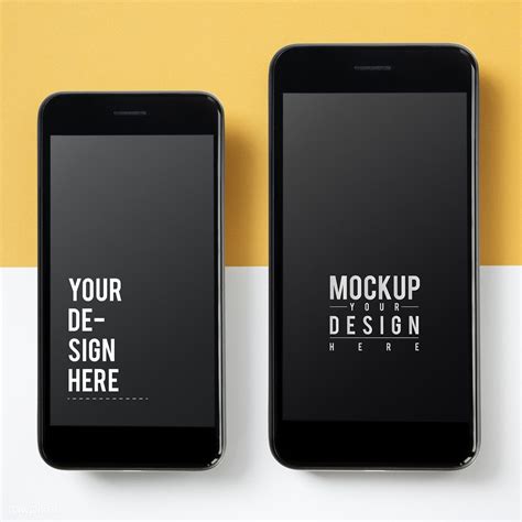 Premium Mobile Phone Screen Mockup Template Free Image By Rawpixel