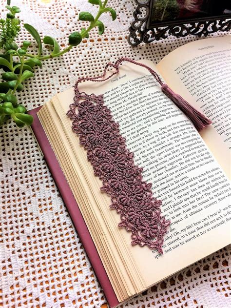 Crochet Bookmark Crochet Lace Bookmark Bookmark For Mom Etsy Crochet Bookmark Pattern