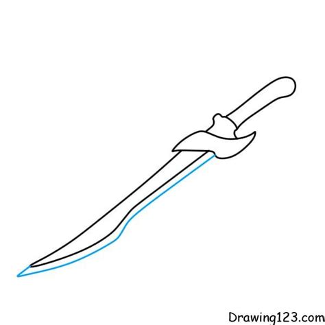 How To Draw A Sword Step By Step