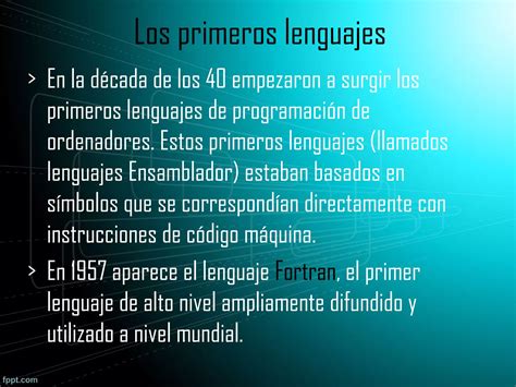 Evolución De Los Lenguajes De Programación Ppt