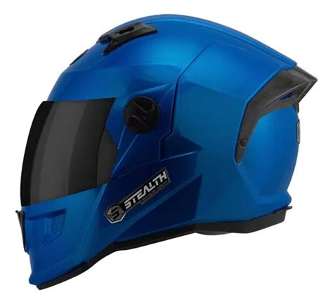 Casco De Moto Vis Shiny Stealth Solid Para Hombre Fum Mercadolibre