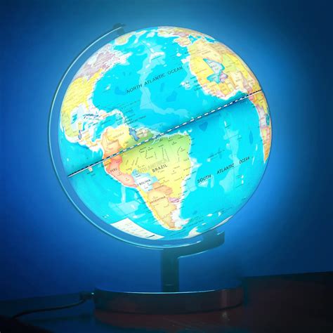Buy Illuminated World Globe(Dia 8-Inch) for Kids with Stand 6in1