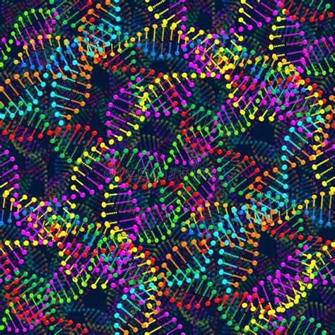 Seamless Pattern Of Dna Molecules Biochemistry Health Stock