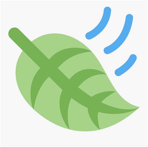 Leaf Fluttering In Wind - Green Leaf Emoji , Free Transparent Clipart ...