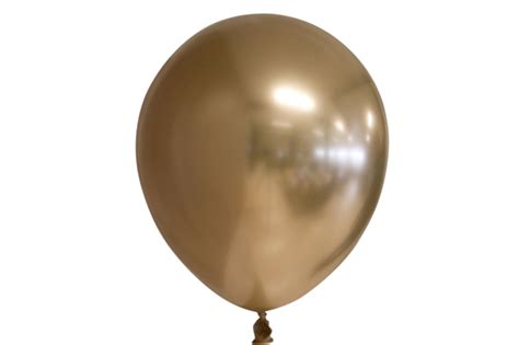 10 Stk Latex Ballon Chrome Mirror Rund Guld 30 Cm