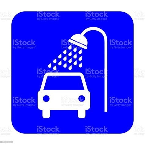 Car Wash Sign Stock Illustration Download Image Now Blue Car Car