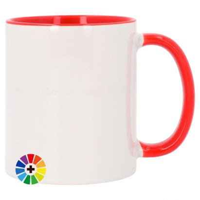 Taza para sublimación con interior y asa de color BRILDOR