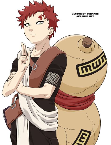 Naruto Gaara Male Vector Trace Watermark 40625 Yande Re