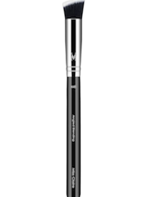 Buy Miss Claire Chrome Angled Blending Brush M45 Black And Silver Toned Makeup Brushes For Women