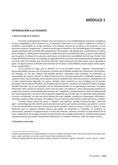 Introduccion a la Filosofia FilosoFía 163 MDULO 1 INTRODUCCIN A