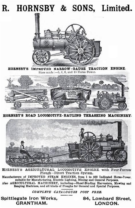 R Hornsby And Sons Ltd 1891 Ad R Hornsby And Sons Ltd Narrow