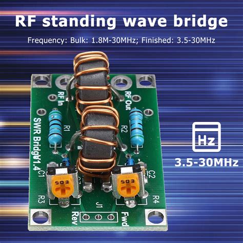 1 8M 30MHz 3 5 30MHz RF SWR Standing Wave Ratio Bridge Radio Frequency