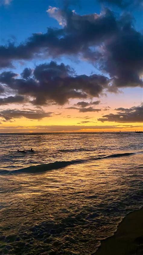 Waikiki Beach Sunset Oahu Hawaii Hawaii Honeymoon Waikiki Beach Ocean Sunset Photography