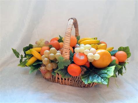 Fruit Basket Arrangement Artificial Fruit Basket For Dining Etsy