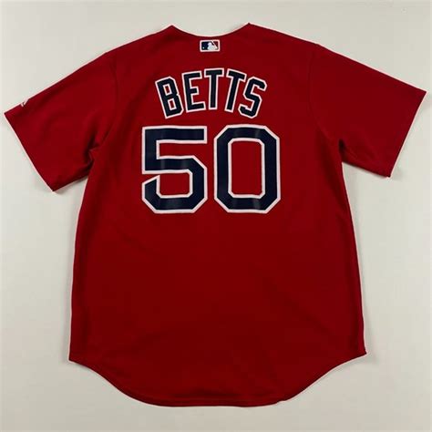 Majestic Shirts Mookie Betts Boston Red Sox Majestic Cool Base Baseball Jersey Mens Large