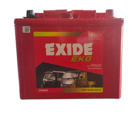 Exide EKO60L Three Wheeler Battery Capacity 60 Ah At Rs 5200 In Agra