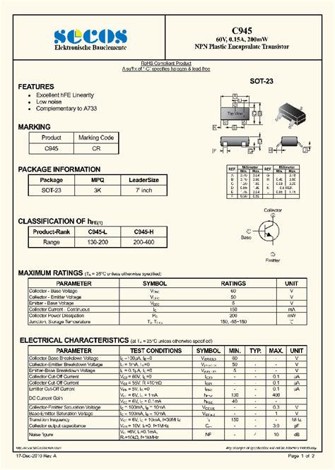 C945_4843843.PDF Datasheet Download --- IC-ON-LINE