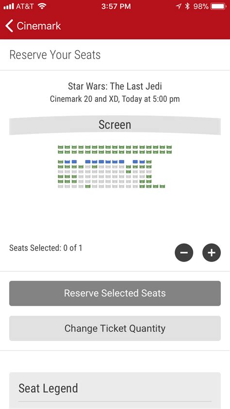 Cinemark theater premiere reserved seating maps? The Last Jedi | Home ...