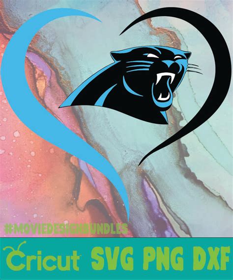 Carolina Panthers Nfl Heart Svg Png Dxf Movie Design Bundles