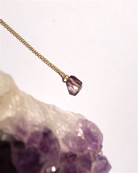 OLIVINE AMETHYST GOLD NECKLACE LIMITED METAFORMI