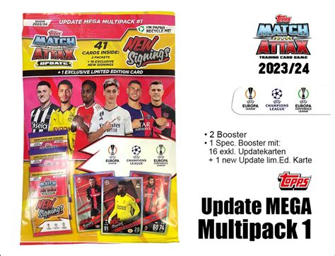 Topps Match Attax UEFA Champions League TC 2023 2024 UPDATE MEGA